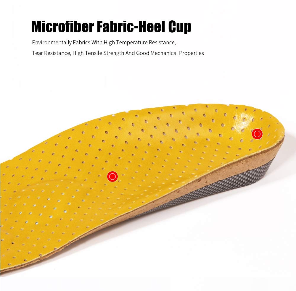 Plantari ortopedici Piedi Piatti Supporto per Plantare in Pelle Microfibra per Inserti di Scarpe Cuscino per Uomo Donna(35-37)