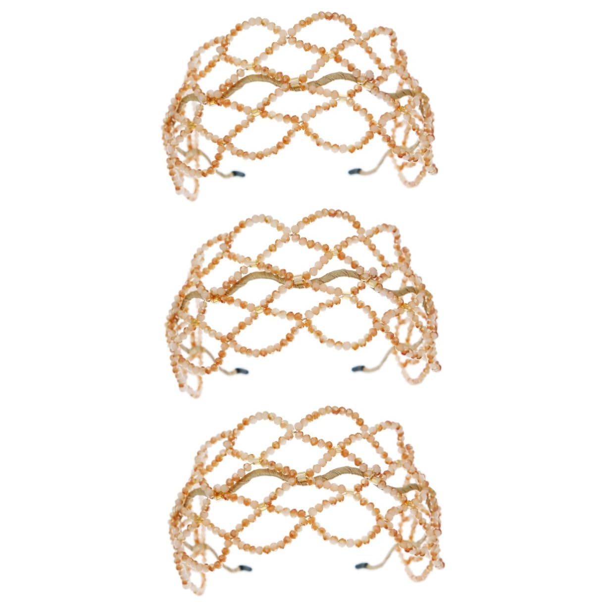 FRCOLOR 3 Uds Diadema De Cristal Tocado De Mujer Tiara Para Niñas Banda Para El Cabello De Perlas Diademas Para Mujeres Gemas Para El Cabello Para Mujeres Diademas Para Damas Joyas Para