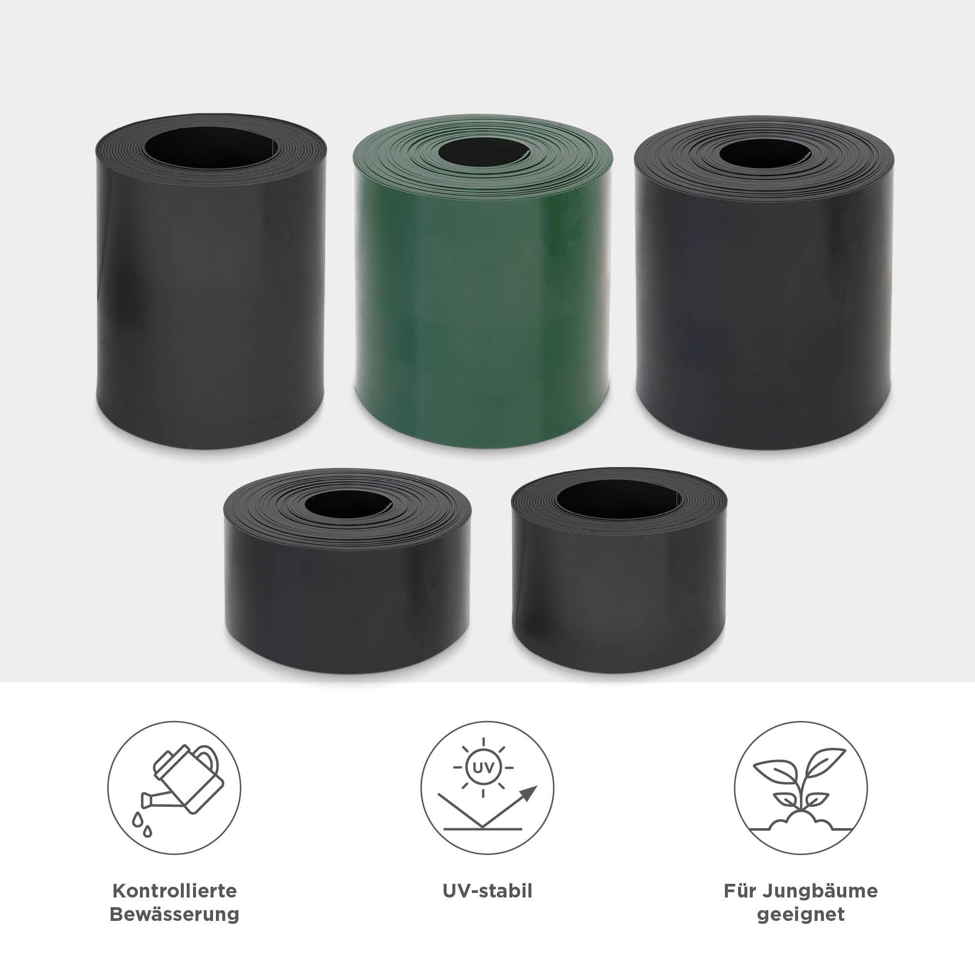 blizz-z Gießrand 20 m x 30 cm (grün) 1 Rolle | Beetumrandung, Rasenbegrenzung für kontrollierte Bewässerung | 3 mm Stärke | LDPE, UV-Stabil | Made in EU