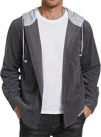 Mens Baseball Jacket Urban Youth All-Match Mens Hoodie Jacket Single-Coloured Lapel Vintage Mens Jacket Fashion Trend Mens Long Sleeve Jacket