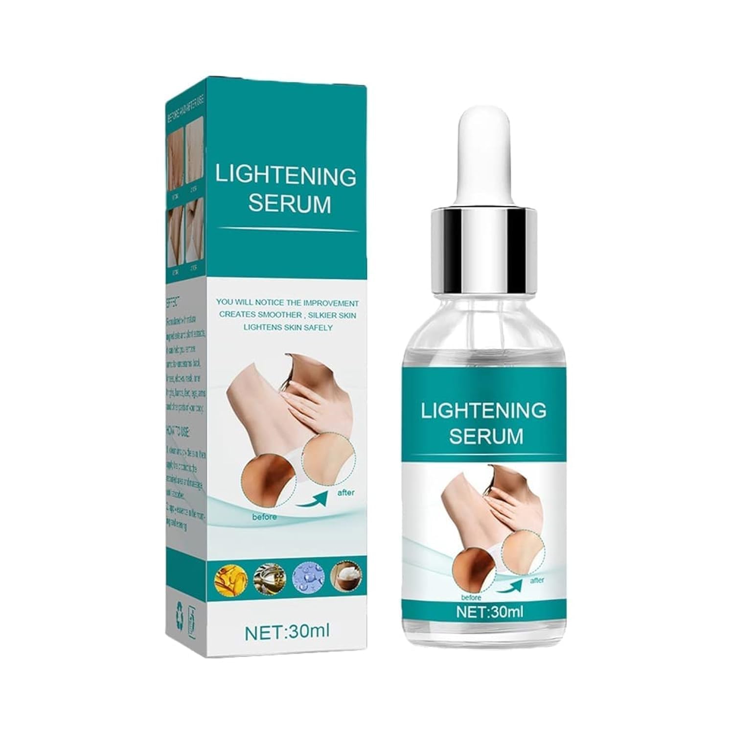 Skin Whitening Serum Skin Lightening Serum For Body Underarms Armpit Knees and Inner Thigh Dark Spot Remover Corrector Cream for Body Hyperpigmentation Treatment for All Skin Types