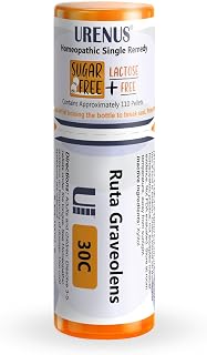 Ruta Graveolens 30C Sugar Free Lactose Free Homeopathic Remedy 110 Pellets, Urenus