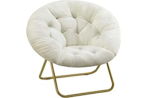 Sweetcrispy Large Round Comfy Saucer Chairs for Teens