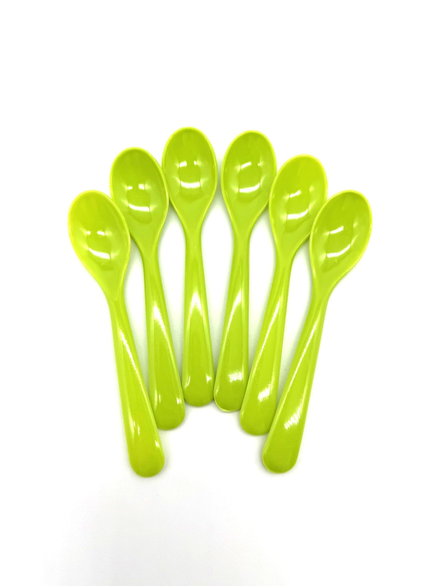 Kimmel 21-000-3307-1 Egg Spoons Large Set of 6 Plastic Lime
