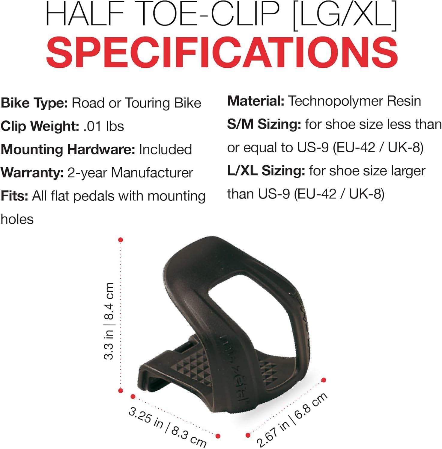 Zefal "Cristophe" Mountain Bicycle Half Toe Clip
