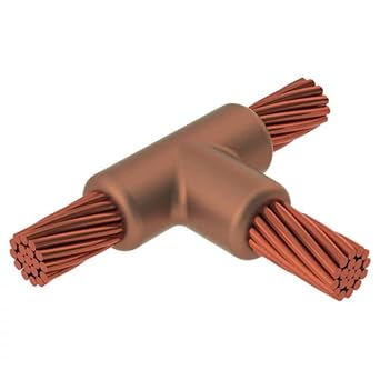 TAC4L2G - CADWELD, Horizontal Tee Cable Mold, 2 Conductors, 750 kcmil Concentric / 2/0 Concentric, 1 in. /0.42