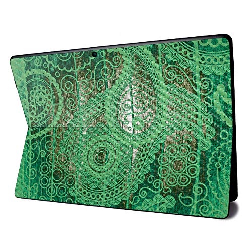 Image of MightySkins Carbon Fiber Skin for Microsoft Surface Pro X - Vintage Paisley | Textured Carbon Fiber Finish | Easy to Apply, Remove, and Change Styles | Made in The USA