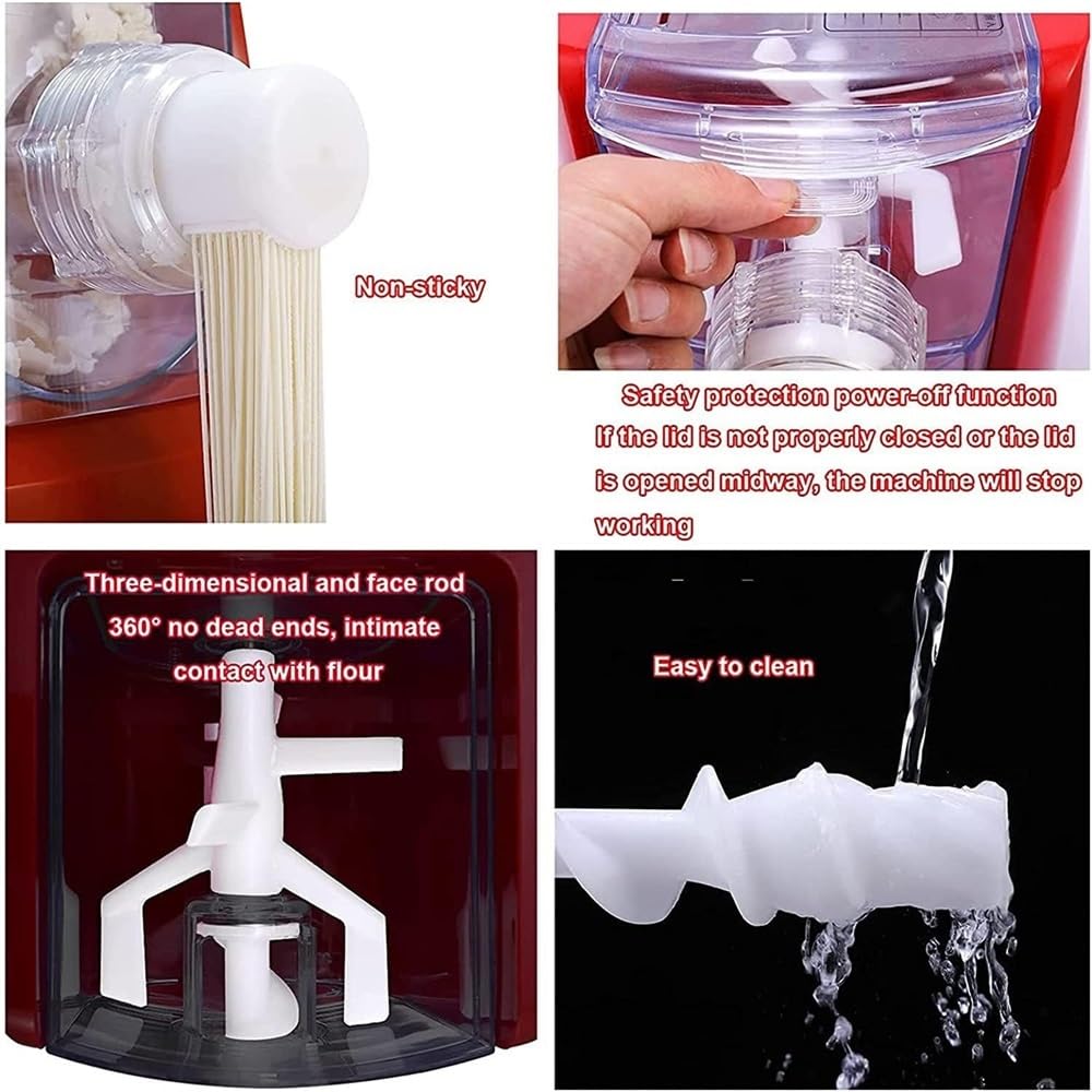 Máquina de pasta eléctrica for el hogar, accesorio for máquina de pasta eléctrica de 260 W, máquina for hacer fideos, extrusora de pasta, espaguetis frescos caseros en 10 minutos con 13 moldes for fid