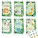 12 pezzi Sacchetti per feste a tema animali Sacchetti per caramelle Sacchetti per snack Sacchetti regalo Decorazioni di compleanno Forniture per feste + 18 adesivi per sigillare animali