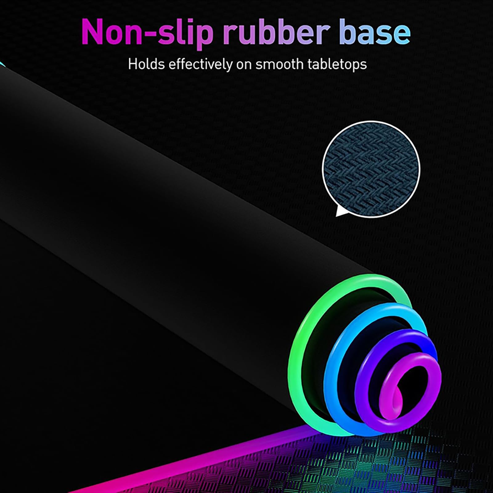 Alfombrilla de ratón RGB XXL con carga inalámbrica Qi de 15 W, 800 x 300 mm, impermeable, antideslizante, iluminación LED multicolor para juegos y oficina en casa, color negro