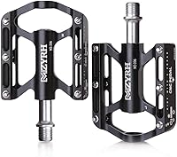 Vista 10 de ThinkTop Pedales de plataforma de bicicleta de montaña para MTB BMX, ultraligero 9/16 Pedal de bicicleta de aluminio plano, 3 rodamientos sellados