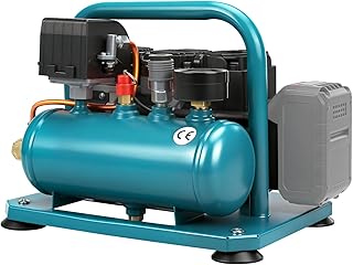 Akku Kompressor Druckluftkompressor für Makita 18V Akku, 8bar Arbeitsdruck Tragbarer Luftkompressor, 3L Gasflaschenkapazität, Schnell aufblasen für pneumatischen Werkzeugen