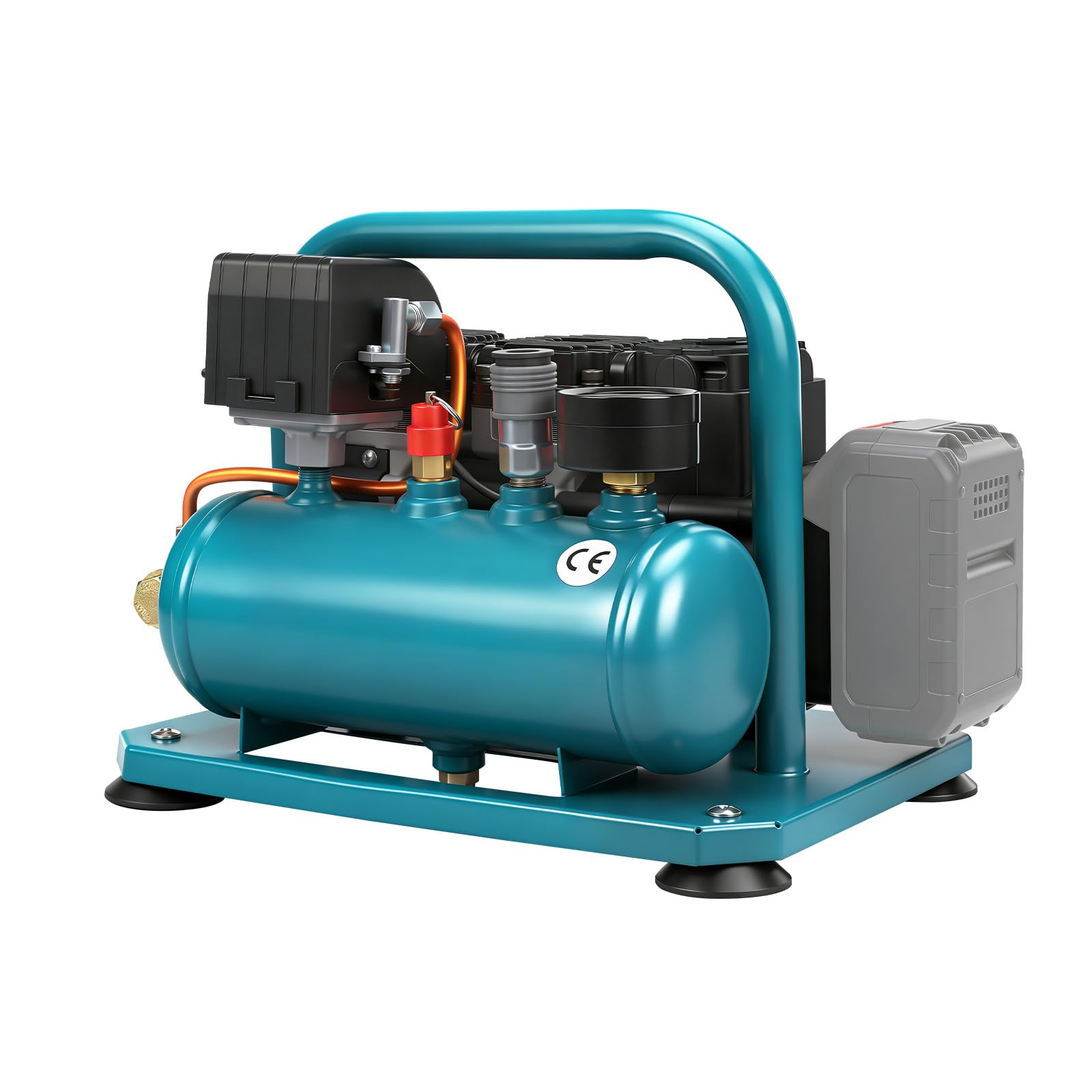 Akku Kompressor Druckluftkompressor für Makita 18V Akku, 8bar Arbeitsdruck | Tragbarer Luftkompressor, 3L Gasflaschenkapazität, Schnell aufblasen für pneumatischen Werkzeugen