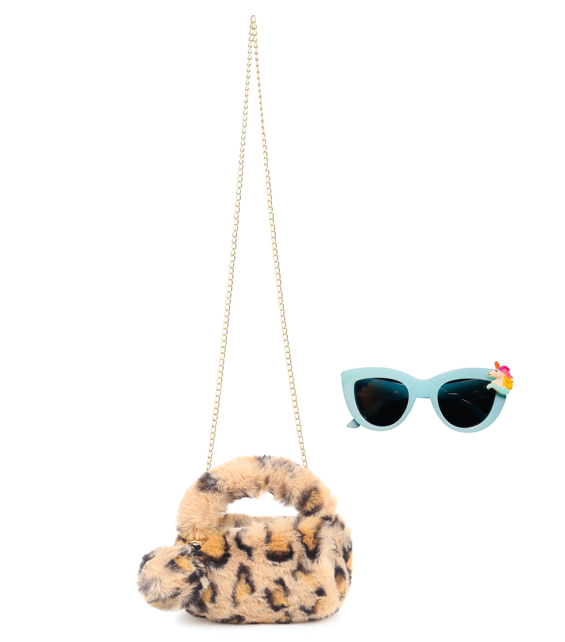 sanjis enterprise Combo of tiny fur sling and Sunglass, Cute Tiny,small fur multicolour sling Bag With Chain/Handbag/Crossbody Sling Bag/Purse/Stylish Bags for Girls-picture-17