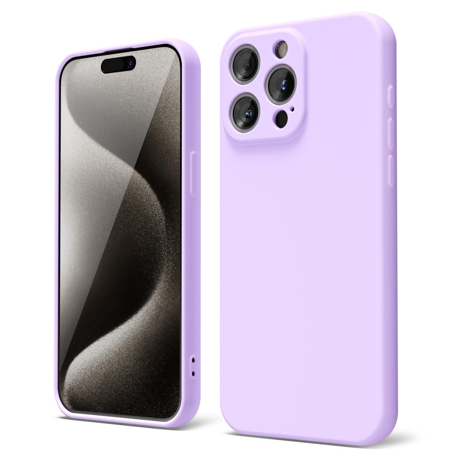 oakxco for iPhone 16 Pro Max Case Liquid Silicone, Soft Rubber Gel Elegant Aesthetic Basic Simple Cover, Cute Thin Slim TPU Matte Solid Color Plain Smooth Case for Women Girl, Light Pink — view 543