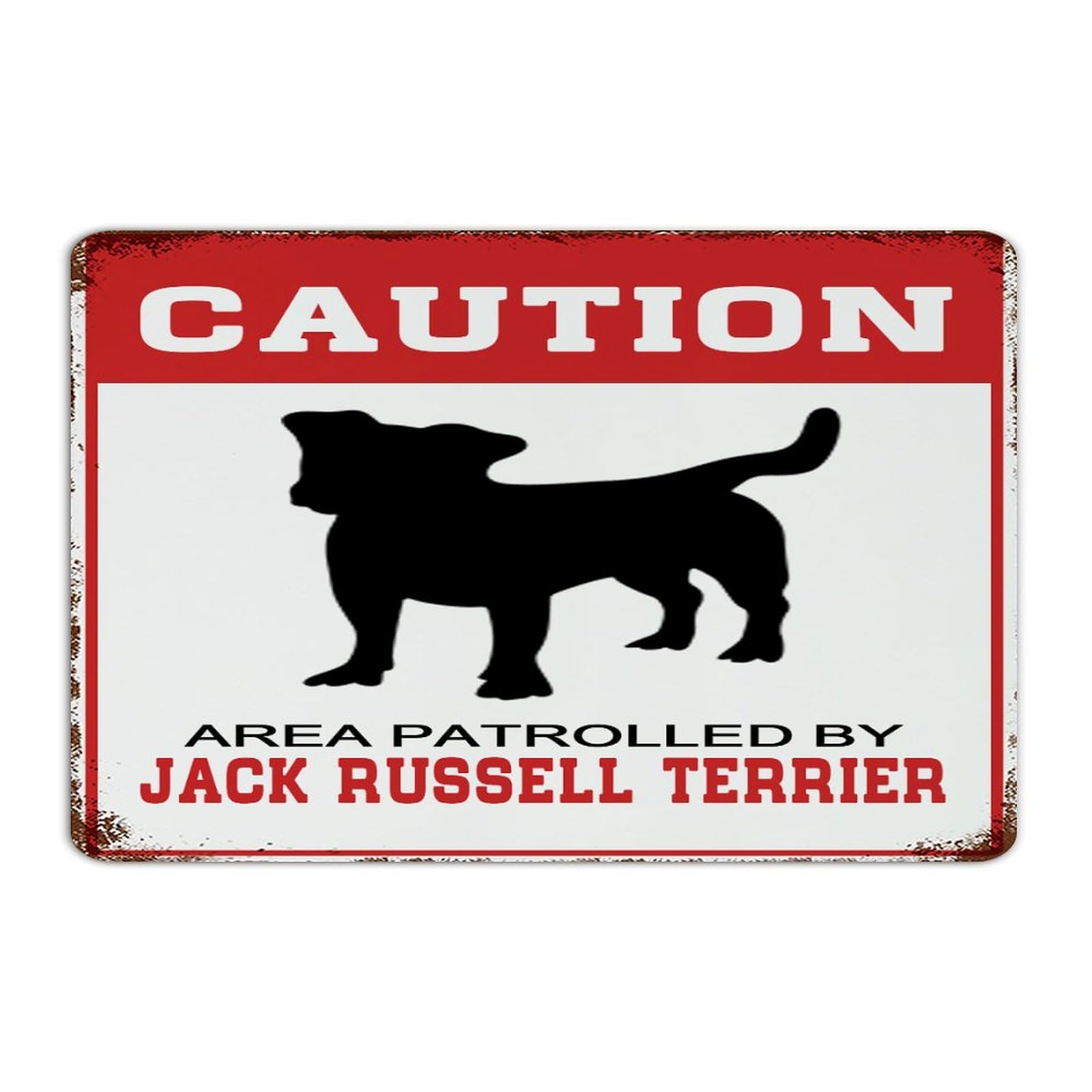 Panneau de signalisation chien Russell Terrier pour sécuriser votre jardin et vos barrières