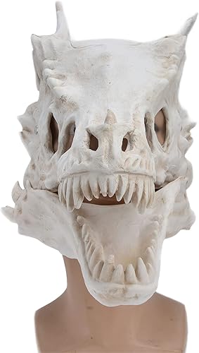Miniatura 3 de JTLB Máscara de calavera de dinosaurio de simulación de látex, cubierta de Halloween, fiesta de disfraces, accesorios de cosplay