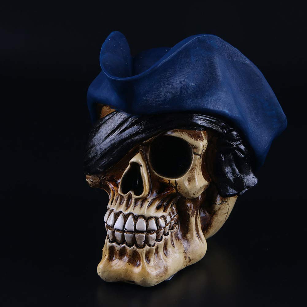 Czaszka Halloween, jednooka czaszka, czaszka statua - spersonalizowana dekoracja domu szkielet model głowy, przerażające Halloween ludzka czaszka rzeźba