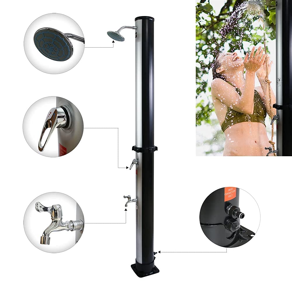 Melko Solardusche 20 Liter Gartendusche Pooldusche Außendusche Campingdusche - Farbauswahl