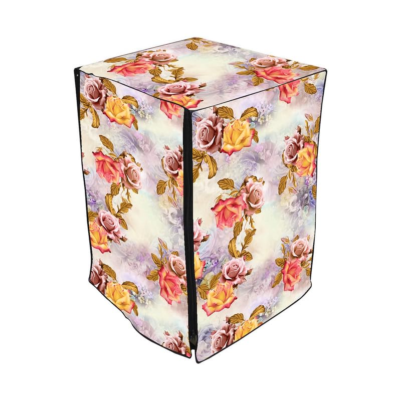 Image of PVC Fully Automatic Front Load Washing Machine Cover Compatible For IFB 7 Kg, 7.5 Kg, 8 Kg, 8.5 Kg, 9 Kg Dimension 62 D X 64 W X 86 H Centimeters, Gold.