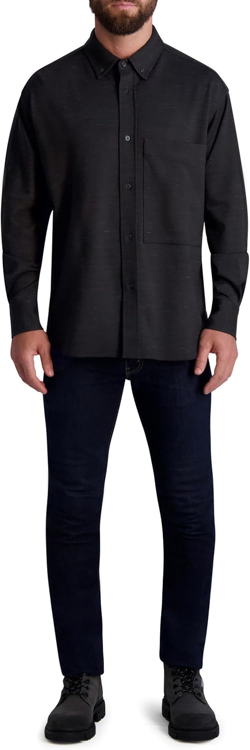 Karl Lagerfeld Mens Long Sleeve Marled Top