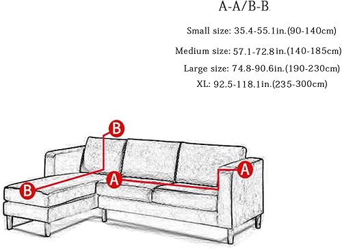 Miniatura 7 de Funda elástica para sofá en forma de L, protector de muebles seccionales, funda de sofá duradera y antideslizante, funda elástica en forma de L, 3