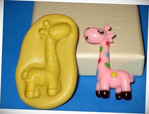 Moldes de chocolate con estampado de jirafa molde de empuje de silicona para alimentos 2D A83 sello para tartas ducha chocolate caramelos galletas