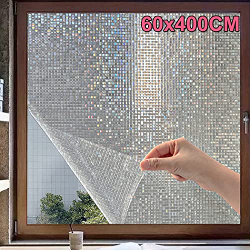 Recopilación de Pegatinas de ventana más recomendados. 49 NEWYOUTH 60x400CM Película para Vidriera Cuadrada 3D Pegatina Removible para Ventana de Privacidad Pegatina No Adhesiva para Ventana de Privacidad Bloqueador UV no Adhesivo para...