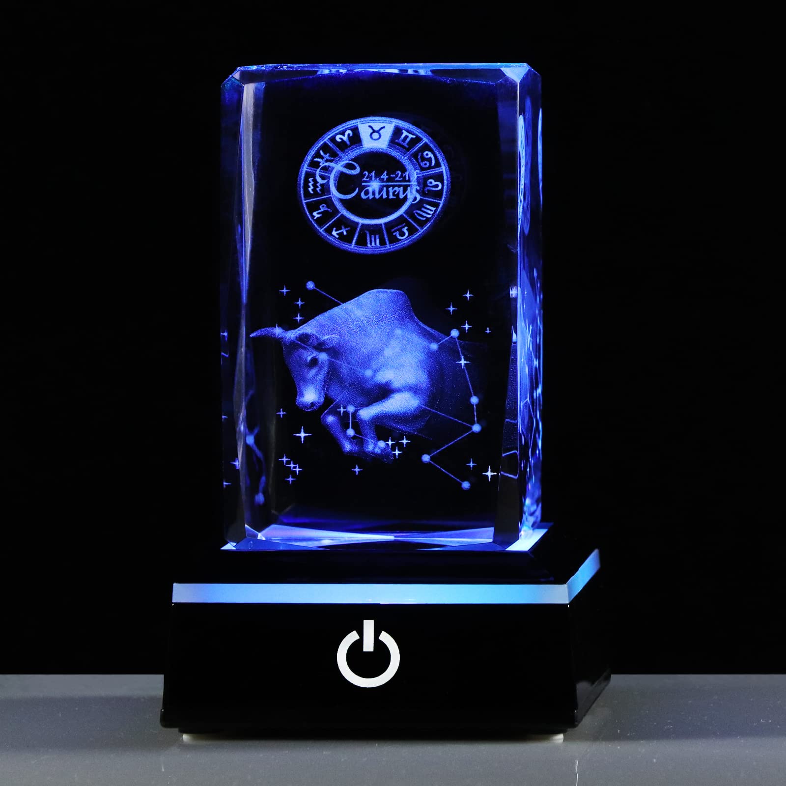 3D Crystals Taurus Zodiac Glass Figurine