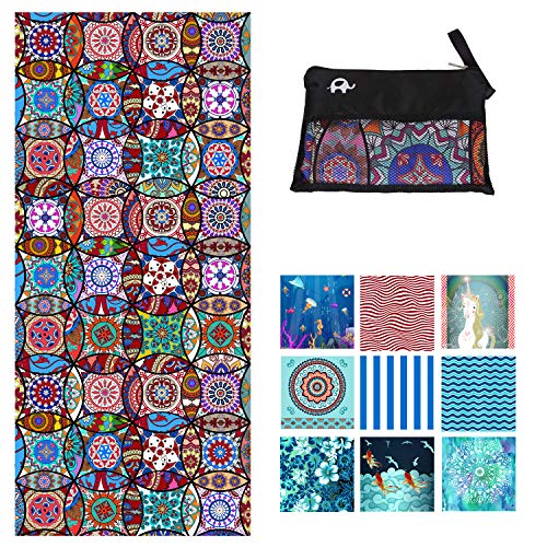 Elite Trend Microfiber Beach Towel for Travel:Oversized XL 78 x 35 Inch Quick