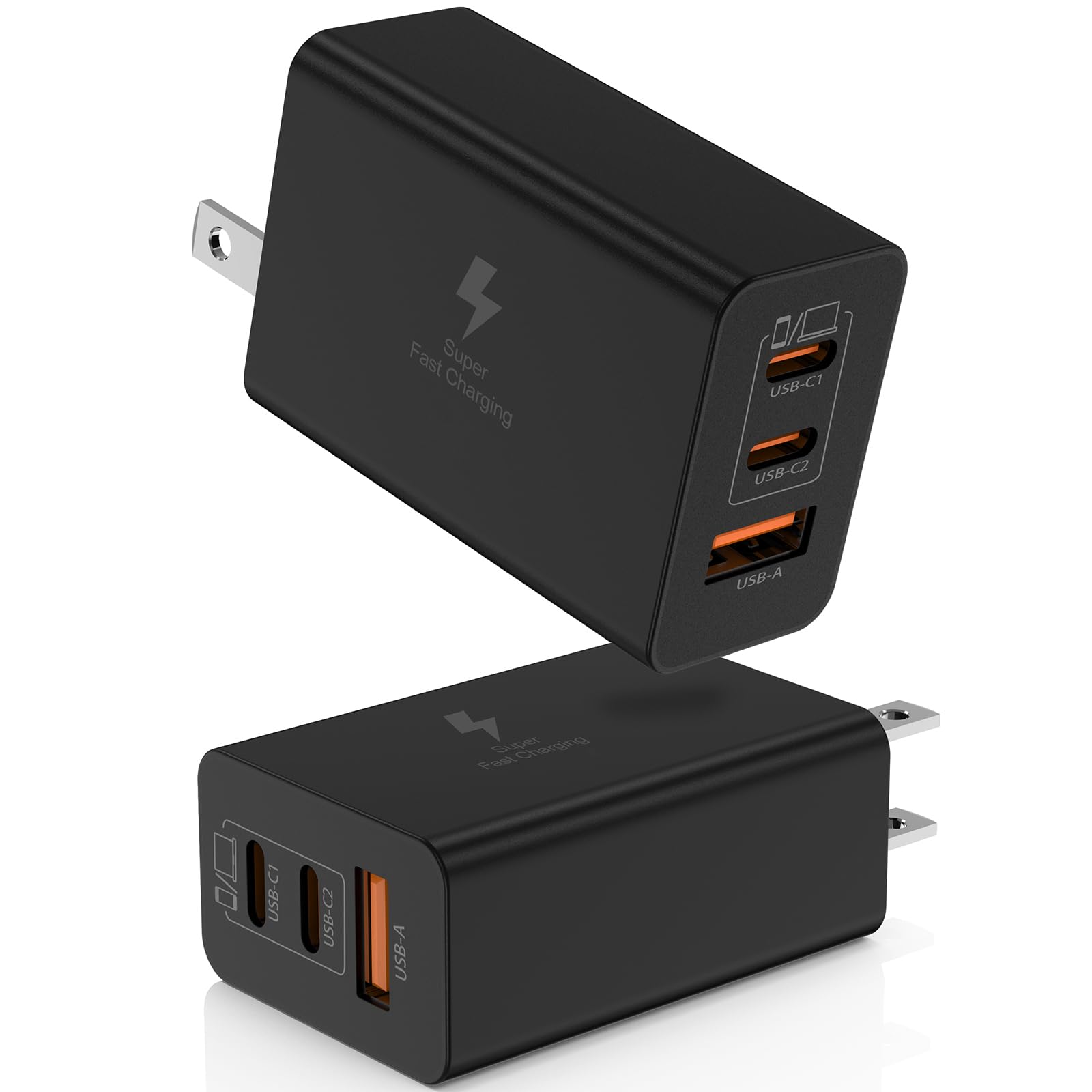 USB C Charger Block,65W GaN Super Fast Charging Station Hub,USB C Cube Plug,100W Type C Power Adapter Brick Box for MacBook Pro/Air,iPad,Apple iPhone 17 16 15 Pro Max,Samsung Galaxy S26+ S25 S24 Ultra