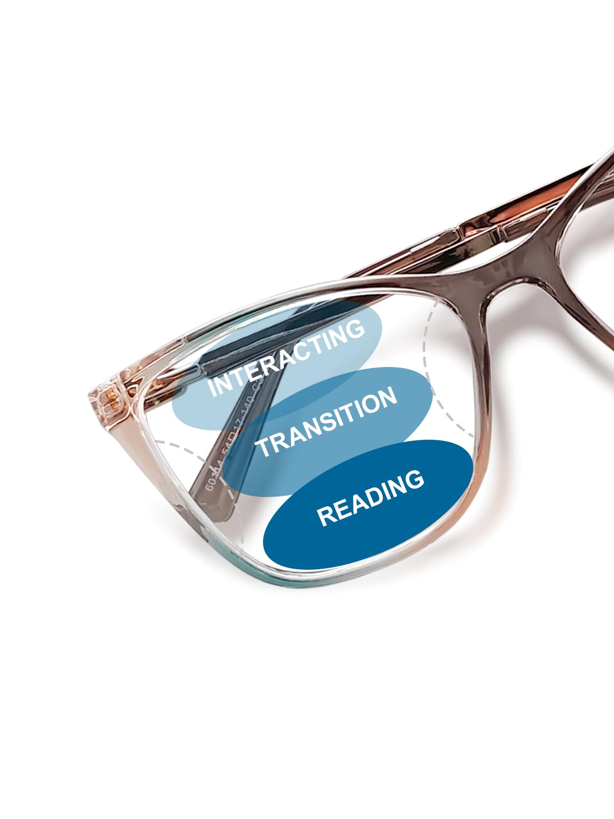 YIJIA-YOUNG Progressive Multifocus Reading Glasses for Women MenNo Line Bifocal Transition Readers with Metal Temple