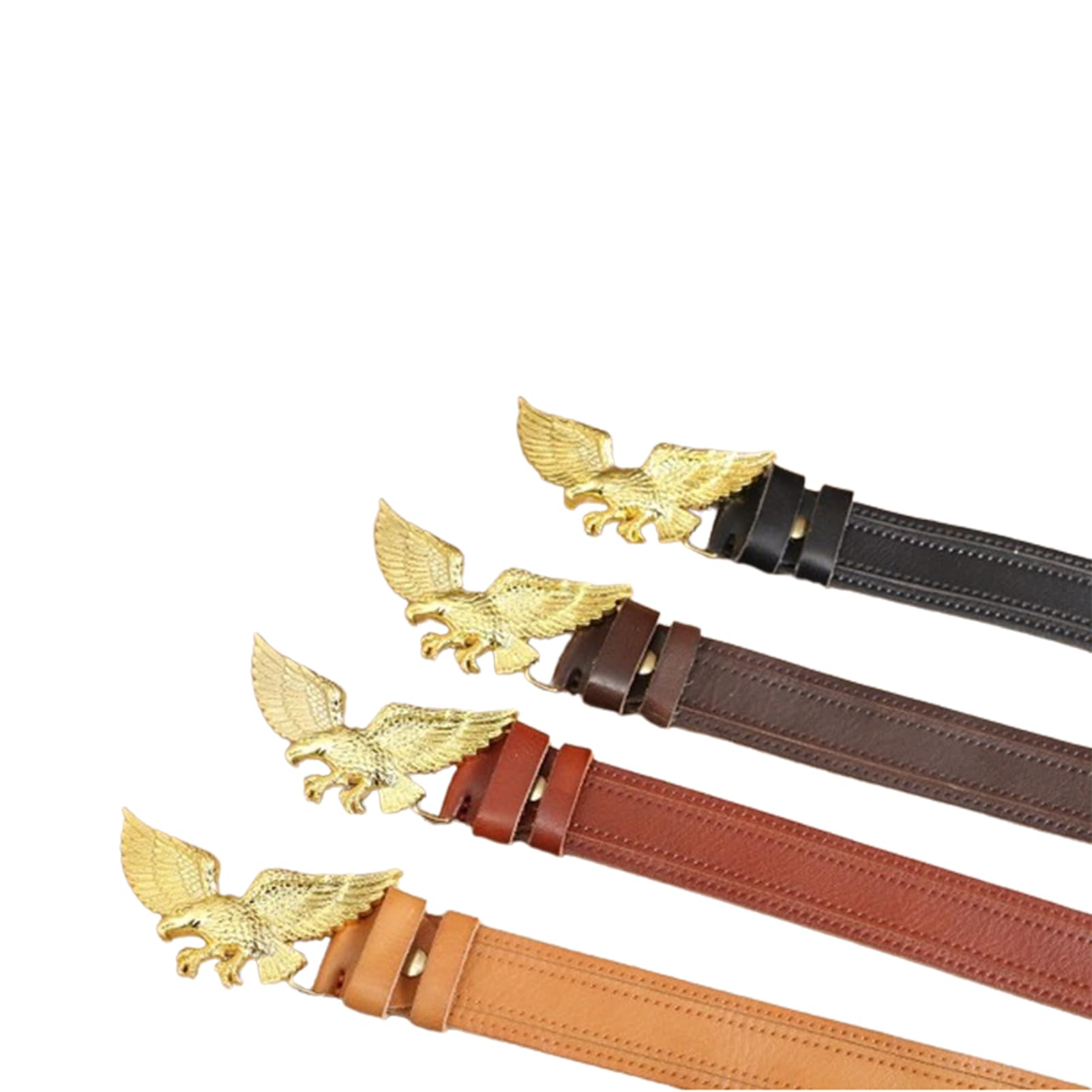 Cintura Da Uomo E Donna In Pelle Con Fibbia Western Incisa Aquila Volante - Cowboy, Cowgirl Country