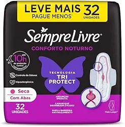 Sempre Livre Adapt Plus Noite e Dia Seca - Absorvente Externo Nortuno, 32un