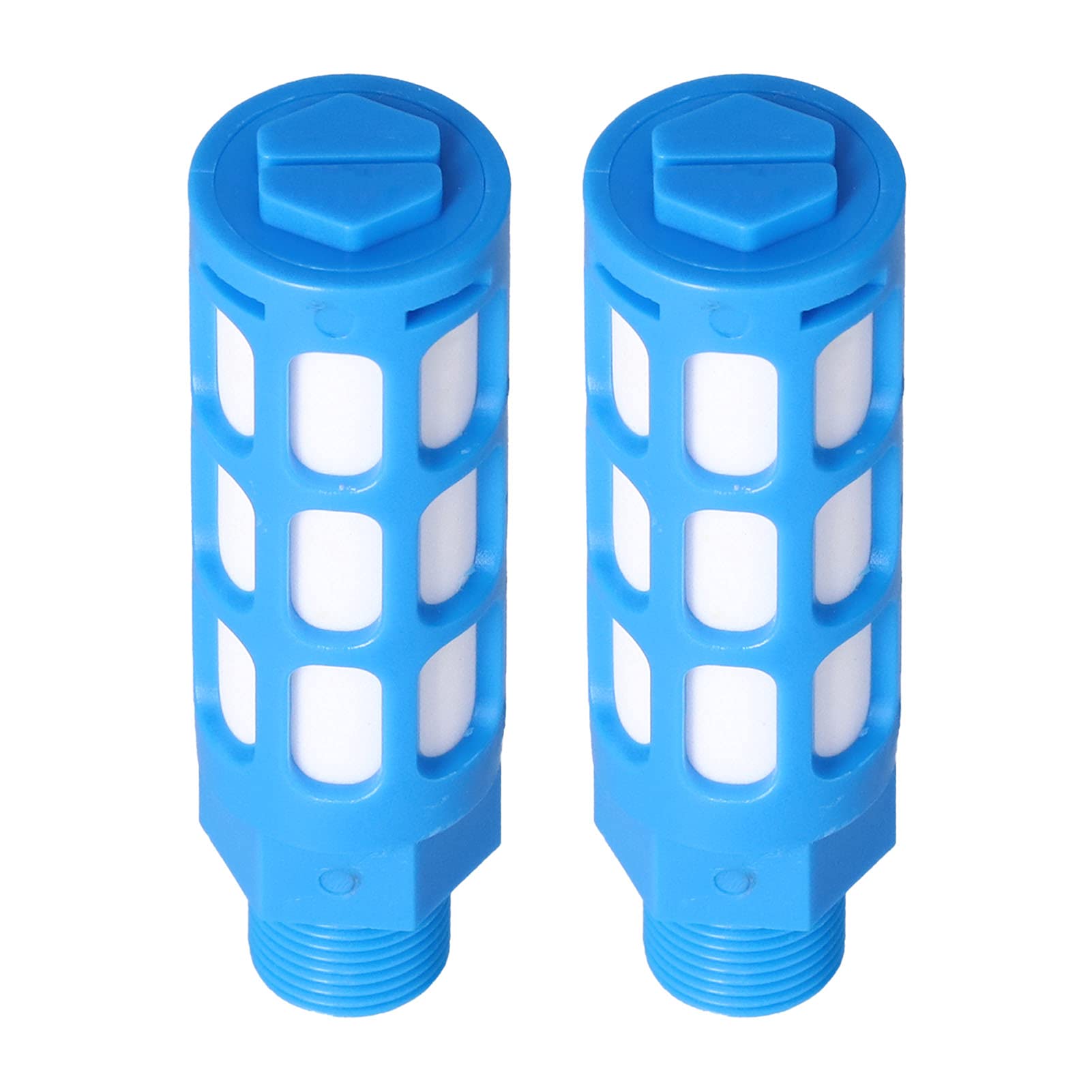 Silencieux pneumatique en plastique, silencieux d'air d'échappement, silencieux pneumatiques en plastique, adaptés aux environnements industriels et domestiques (25pcsPSU-04 silencer)