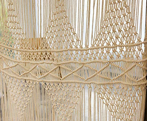 Flber Macrame Curtain For Windows Doorways Large Macrame Wall Hanging Wedding Boho Wall Decor, 50" Wx 75" H #TOP1