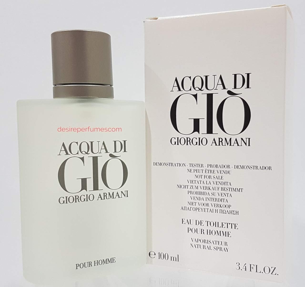 Acqua de Gio [TESTER] Eau de Toilette spray Cologne for Men [WHITE BOX], 3.4 Fl Oz