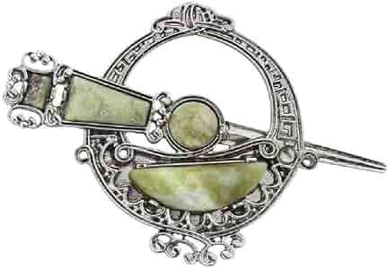 CONNEMARA MARBLE ブローチ 1920's Connemara Marble Brooch（1920年代 コネマラマーブル