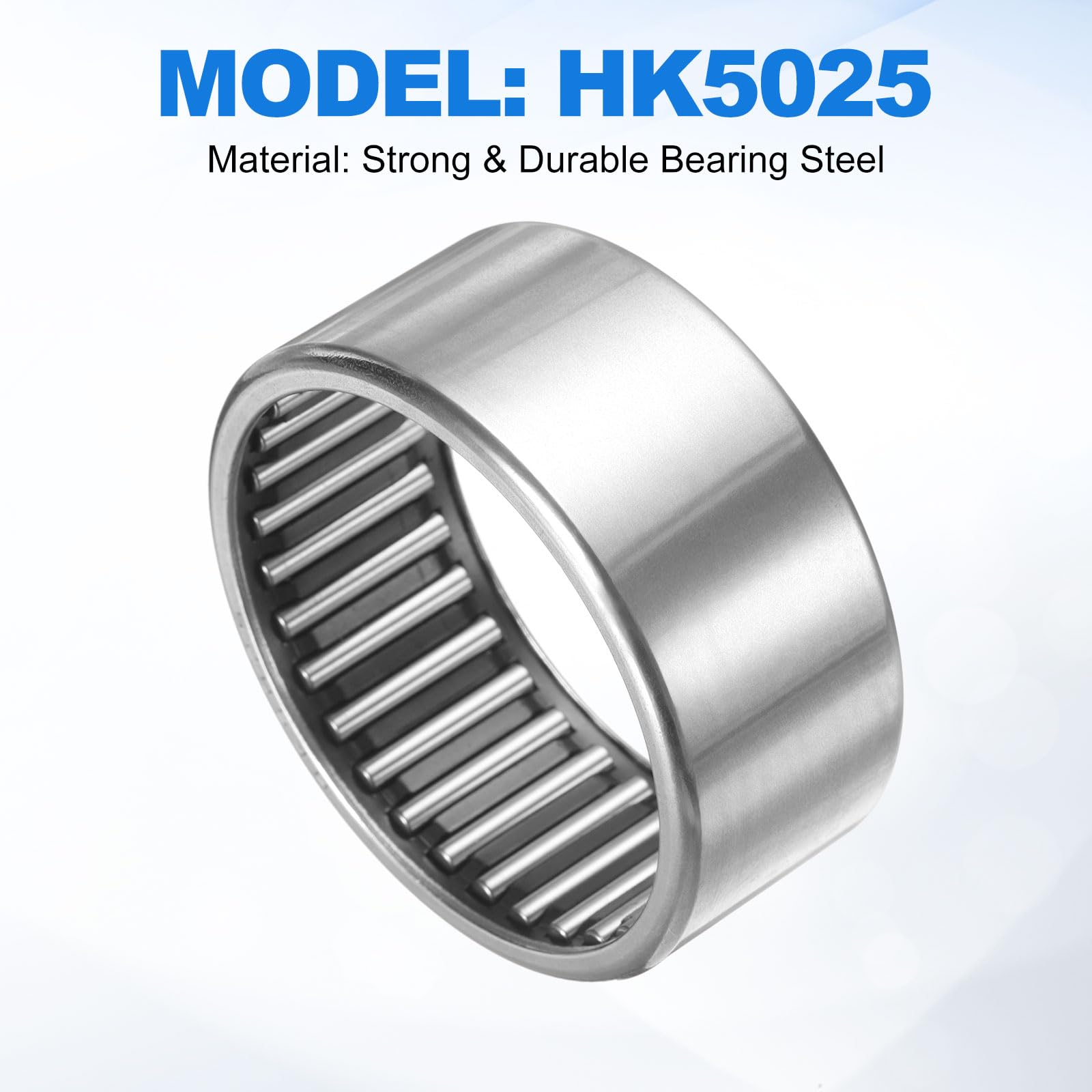 QUARKZMAN 5 Stück Nadellager, HK5025 Bohrung 50mm Außendurchmesser 58mm Breite 25mm Stahlrollenlager Offenes Ende für Mäher, Rasentraktor, Automobil