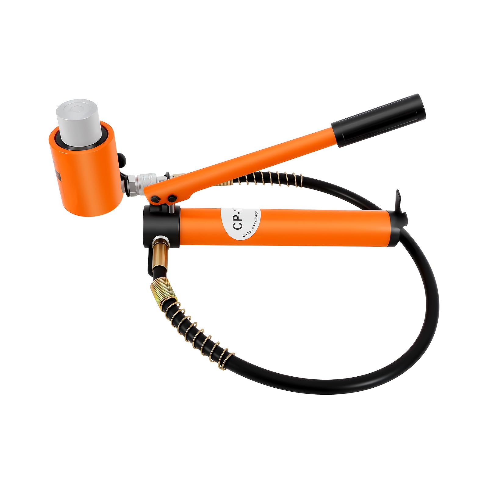 Bomba hidráulica manual, 20T 50 mm, cilindro hidráulico con | 70Mpa 350CC Bomba hidráulica manual, gato hidráulico portátil con manguera de 1 m, gato hidráulico