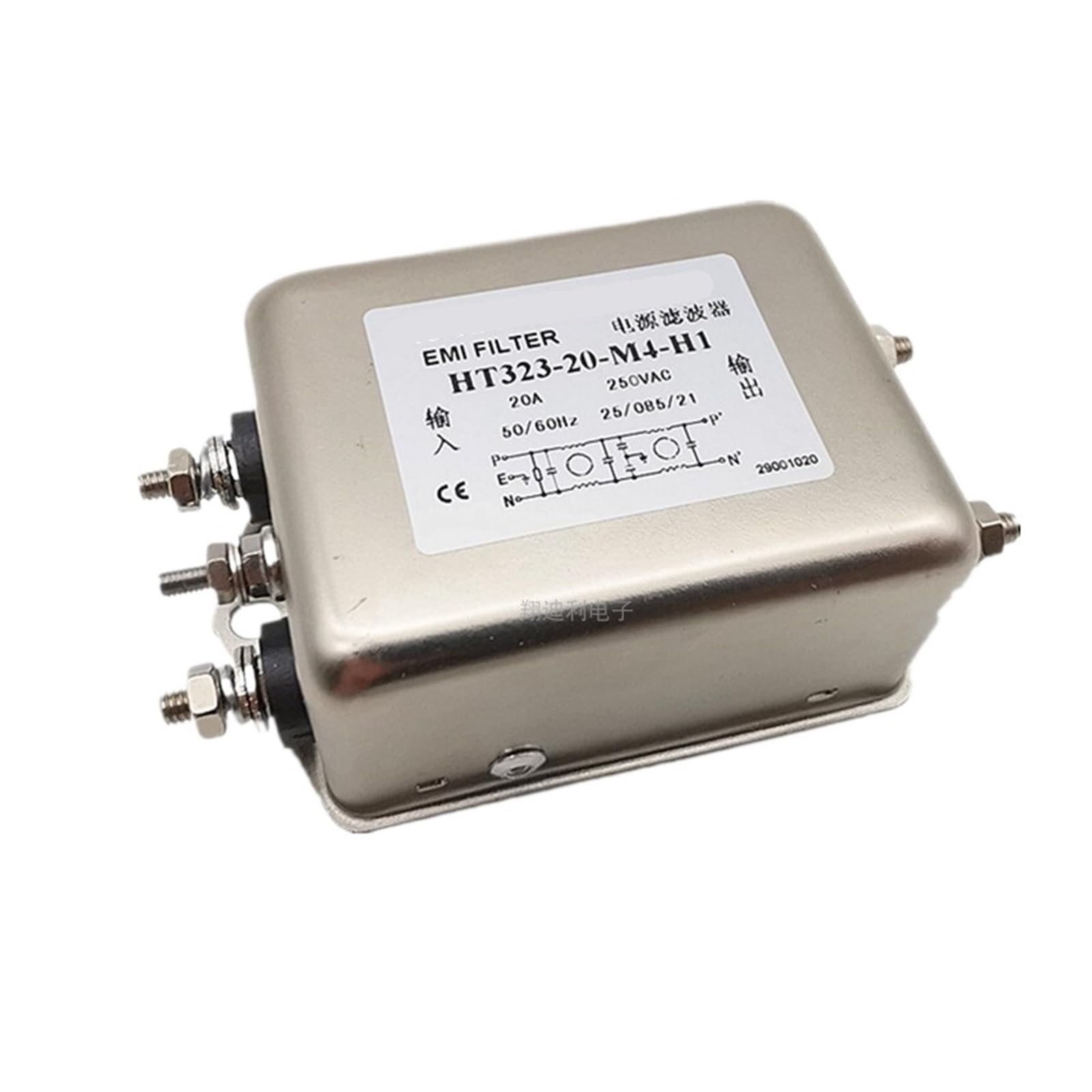 220V Power Supply electromagnetic Frequency Conversion Filter HT323-10-L8-H1 Single Phase 6A 10A 16A 20A 30A(HT323-20-M4-H1 20A)