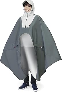 [I.Kimport] 耐水圧15,000mm 防水 レインポンチョ 自転車用 大きいサイズ 透明バイザー付き レインコート 男女兼用 通勤 通学 防災 雨カッパ 雨具 キャンプ アウトドア 台風対策 防災用品 おしゃれ かっこいい