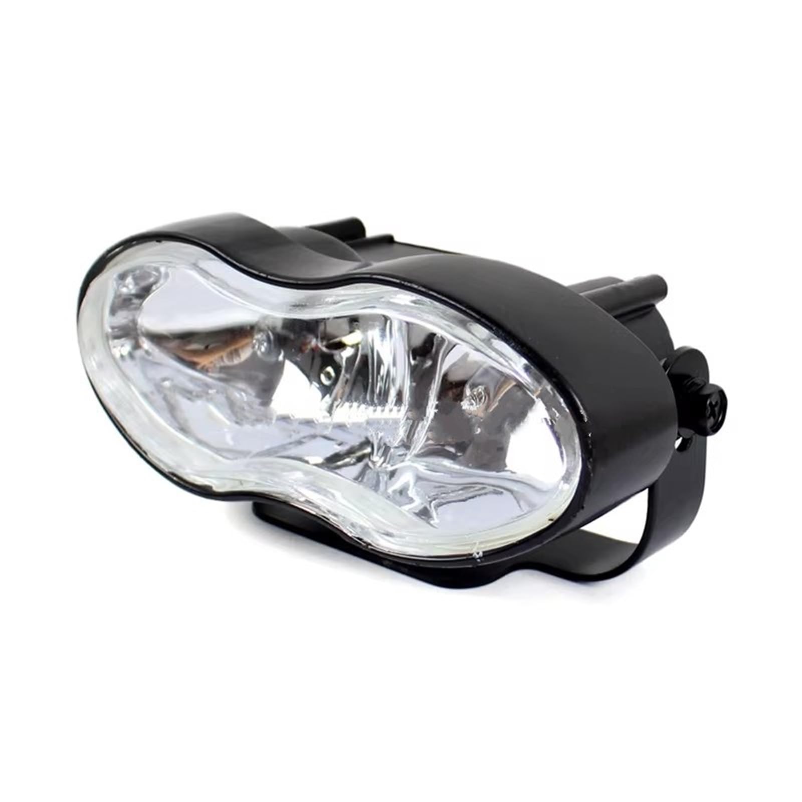 Fari Per Moto Per Chopper Per Bobber Per Cafe Per Racer Lampadina H3 12V/55W Moto Doppio Faro Ovale Onda Doppio Faro Anteriore Luce Diurna Faro Per Moto
