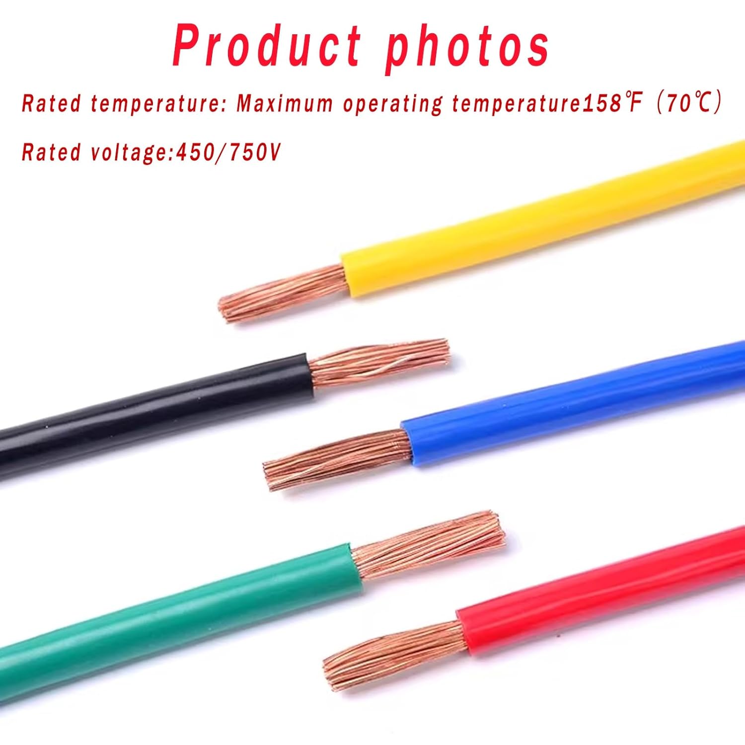 1.0mm&sup2;-10mm&sup2; ソフト純銅電線 25フィート-100フィート シングルコアマルチストランドケーブル 家庭用PVC純銅延長ケ