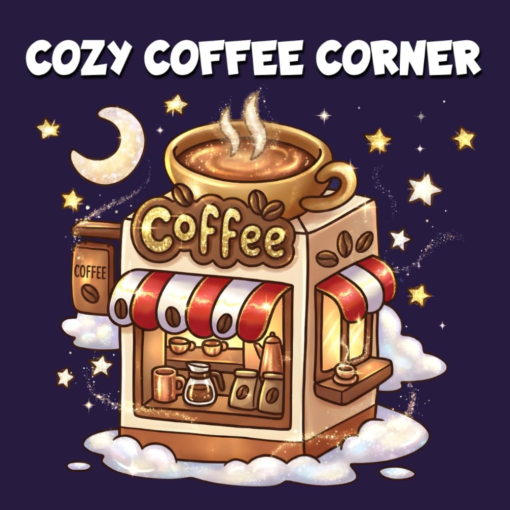 Cozy Coffee Corners Colouring Book: A Relaxing Collection of Comfy Cafés, Hygge Nooks, and Peaceful Interior Spaces for Adults, Teens, and Stress Relief
