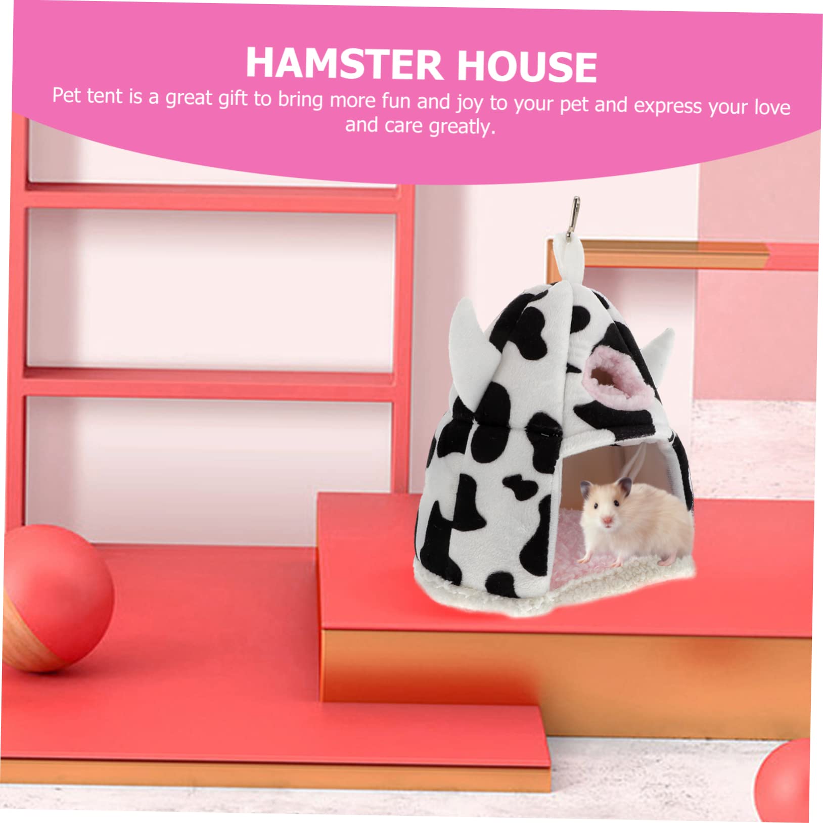 POPETPOP 2piezas Casa De Descanso Cálida para Hámsters y Pequeños Roedores Nido De Invierno De Diseño Atractivo Aislante y Cómodo para Mascotas Multiusos Jugar Dormir Esconderse