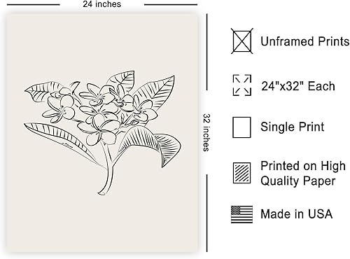 Miniatura 707 de Poster Master Póster de peonías – Estampado de flores retro – Ilustración floral – Ilustración en blanco y negro – Diseño de línea y abstracto –