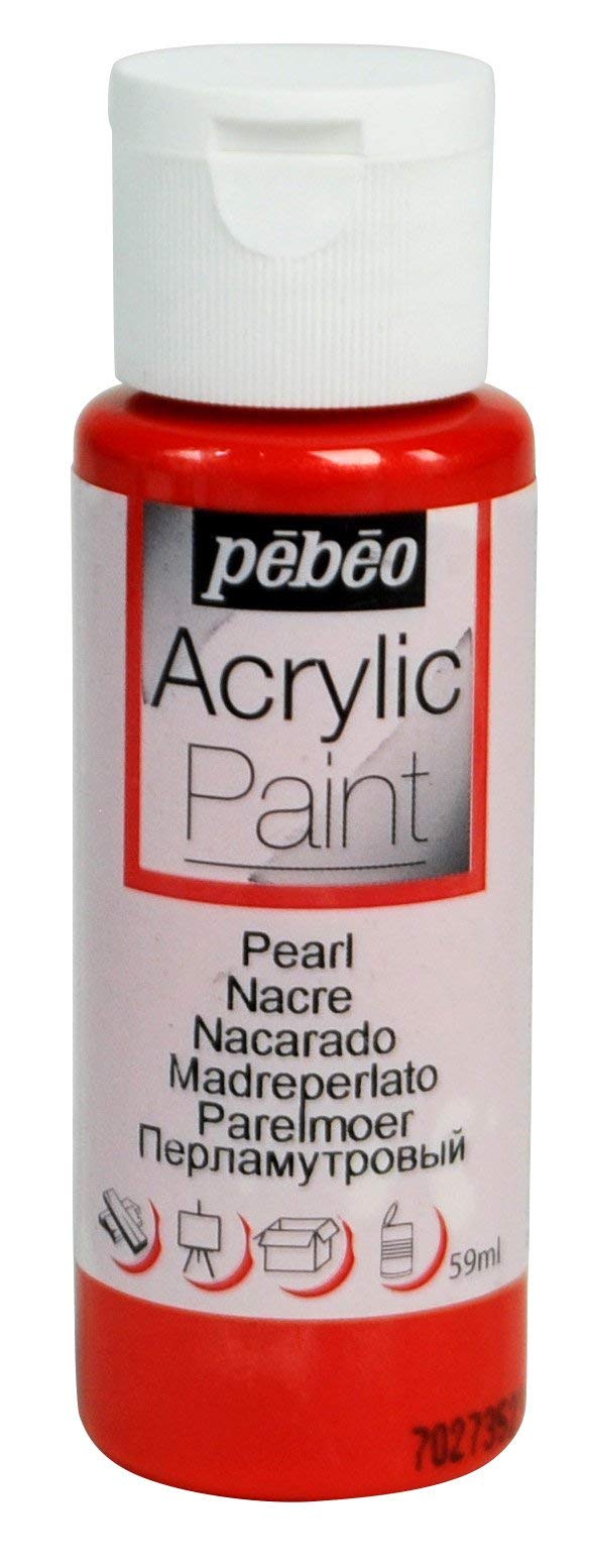 PEBEO ACRYLIC 59ML PEARL RED, 3.3 x 3.3 x 10 cm
