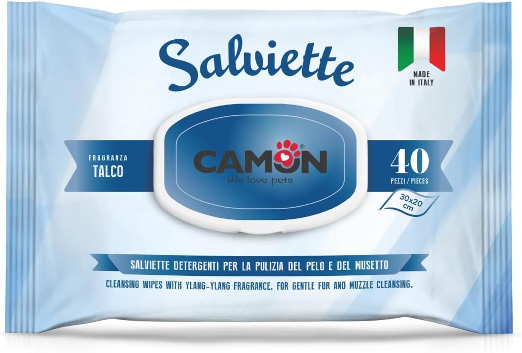 Camon Salviette per Cani Talco 40pz