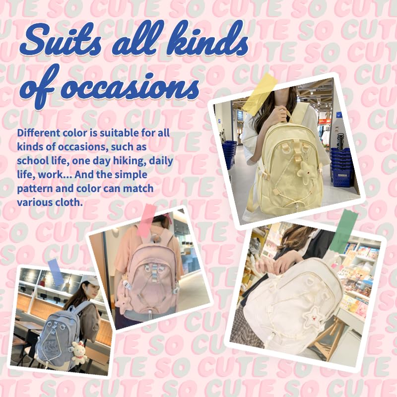 Kawaii Backpack With Cute Star Accessory Anti-thief Leisure Rabbit Space Style Backpack For Teenagers Bag2